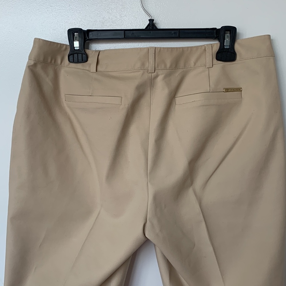 MICHAEL KORS Beige Khaki Straight Leg Capri Pants Size 10 - Picture 11 of 17